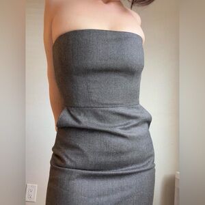 Club Monaco Charcoal Strapless Dress